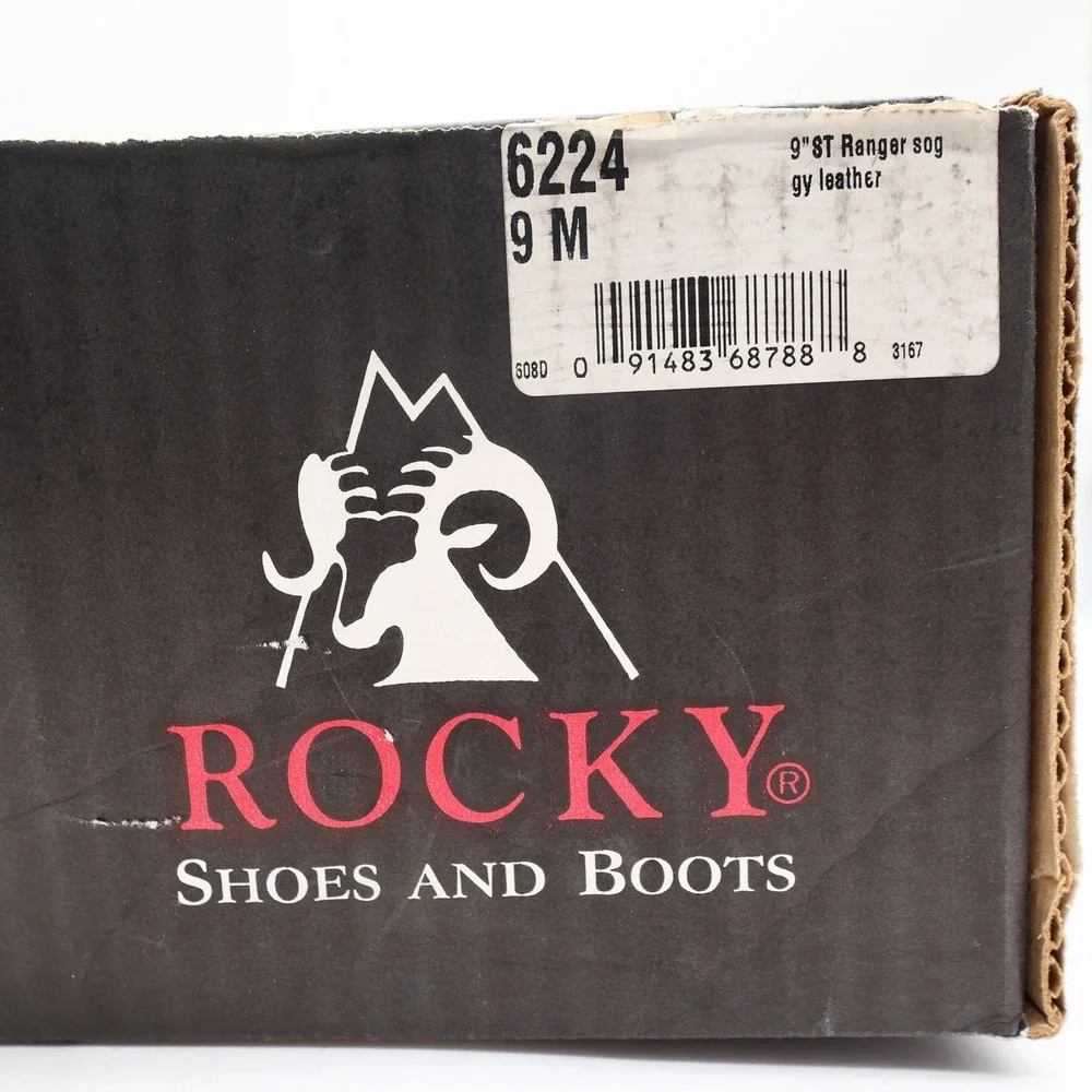 Rocky 2000s Steel Toe Ranger Work Boots Mens 9 Brown Leather Gore-Tex NIB